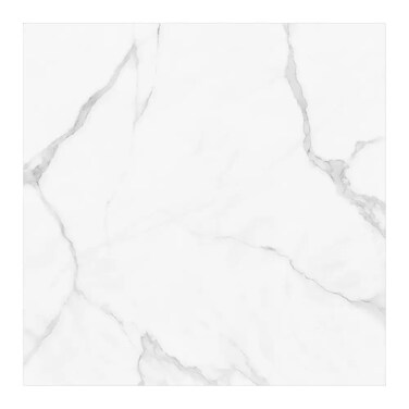 Decorative Pure White Texture With Grey Veins Designed Wall Sticker Wallpaper- 60X60Cm