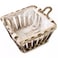 Decor Hanging Wall Basket Container- Vintage Storage Vegetables Or Home Flower - Wooden Baskets With Handle