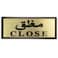 Italo Golden Close Printed Sticker- 28X11Cm