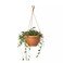 Hanging Planter Basket Indoor Outdoor Plastic Plant Flower Hanging Pots Garden Decor For Balcony Garden, Brown