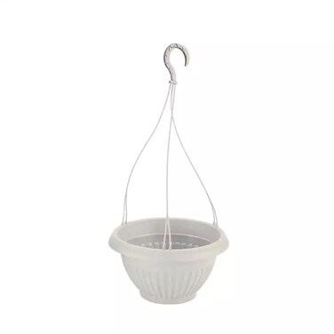 Hanging Planter Basket Indoor Outdoor Plastic Plant Flower Hanging Pots Garden Decor For Balcony Garden, White