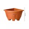 Plastics Flower Pot Corner Shelf Planter With Tray For Indoor Outdoor Use, Brown