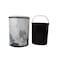 Suremiao White Marble Design Plastic Trash Can With Pedal- White