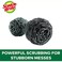 Stainless Steel Metal Spiral Scrubber Scouring Pad For Stubborn Messes- Pack Of 2 Pcs
