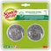 Stainless Steel Metal Spiral Scrubber Scouring Pad For Stubborn Messes- Pack Of 2 Pcs