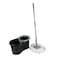 Elegant Effortless Cleaning Spin Mop And Bucket Set For Floor Cleaning- Black