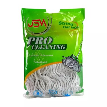 Pro Cleaning String Flat Mop Soft Drying Mop Head- Red Color
