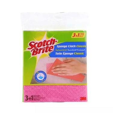 Classic Sponge Cloth Effective Cleaning Wipe Cloth- 4Pcs