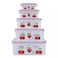 Plastic Food Grade Food Storage Box Food Containers In Different Sizes- 5Pcs
