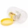 Sunpet Plastic Round Food Container Transparent With Yellow Cover Capacity 1500Ml