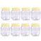 Kovar Plastic Pet Jars Unbreakable Odourless Leak Proof Jars With Yellow Lids- 8X750Ml
