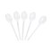 Foodpack Disposable Clear Plastic Tea Spoons 6.5 Inch Size- 50Pcs