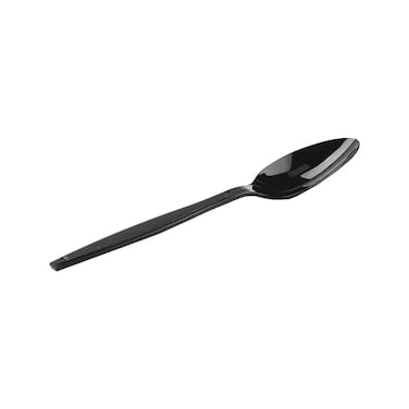 Foodpack Heavy Duty Disposable Plastic Spoons 50Pcs- Black