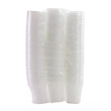 Foodpack Plastic Cups, Plastic Glass- 150 Pcs