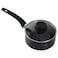 Beefit Aluminium Non-Stick Saucepan With Lid, Black Color &amp; White Dots - 16Cm