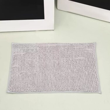 Extra Soft Thick Absorbent Shaggy Bath Rugs Plush Mats For Bathroom White 40X60Cm