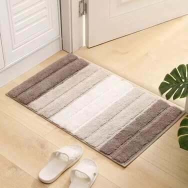 Extra Soft Absorbent Fluffy Plush Bath Mats For Bathroom MultiColor 60X90Cm