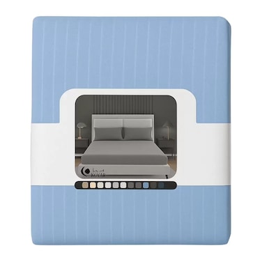 Kovar King Size 3Pcs Fitted Bed Sheet Set 200X200Cm With Pillow Cover 50X75Cm Light Blue