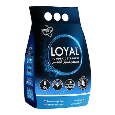 Loyal Powder Detergent with Long-Lasting Scent and Enzyme Action- 8Kg