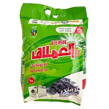 Al Emlaq Lavender Scented Record Holder Automatic Detergent Powder With Perfumed Capsules- 3Kg