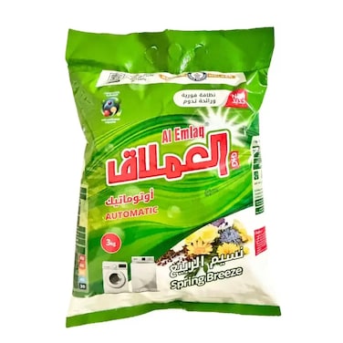 Al Emlaq Record Holder Automatic Detergent Powder With Perfumed Capsules, Spring Breeze- 3Kg