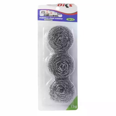 Oks Stainless Steel Wire Scrubber For Dishes Pots And Pans Heavy Duty- 3Pcs