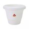Plastic Garden Pots Containers Tree Planters With Tray, White- 14X12 Cm