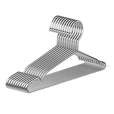 Stainless Steel Heavy Duty Household Clothes Hanger- 10Pcs
