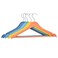 Heavy Duty Plastic Flexible Sturdy Clothes Hangers Set With Stainless Steel Hook Multi-Color- 5Pcs