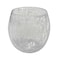 Transparent Multifunctional Round Glass Pot In Crackled Design- 15X18Cm