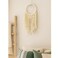 Hand Woven Cotton Wall Hanging Decor Wall Art Tapestry With Cute Pearl- Cream