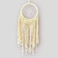 Hand Woven Cotton Wall Hanging Decor Wall Art Tapestry With Cute Pearl- Cream