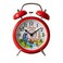 Dubai Landscape Printed Metal Analogue Alarm Clock With Twin Bell- Red