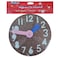 Msa Rubber Circle Shaped Glitter Wall Clock- Brown