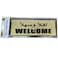 Italo Golden Welcome Printed Sticker- 28X11Cm