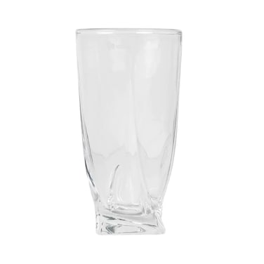 Kovar Crystal Clear FH-20012 Quadro Style Lead Free Tempered Glass Set 12oz- 3pcs