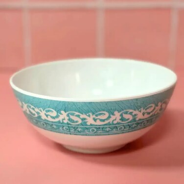 Sarvah Melamine 7 Inch Coring Ware Floral Designed Round Bowl- White