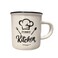 White Ceramic Funny Kitchen Printed Stoneware Mug- White