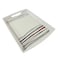 Sarvah Melamine 17 Inch Black And Red Line Designed Rectangle Serving Tray With Handle- White