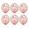 Party Decoration Latex Balloon With Pink And Golden Confetti- 6Pcs Pack Of 3