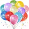 Happy Birthday Printed Multi-Color Latex Balloons- 40Pcs Pack Of 3