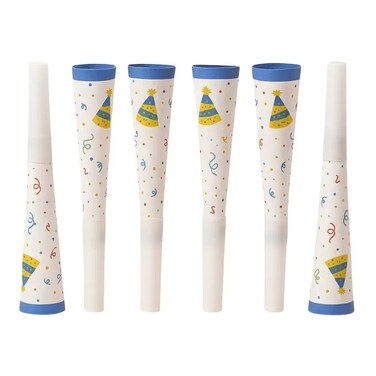 Party Fun Paper Horn Musical Party Blowers In Birthday Themed- 6Pcs Pack Of 3
