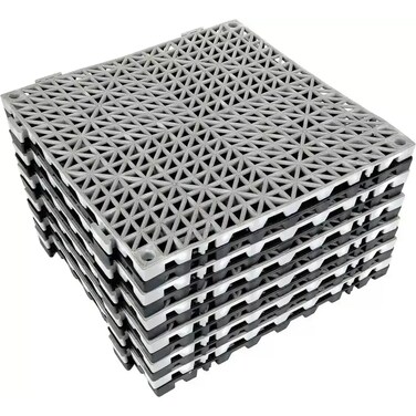 Non Slip Interlocking Drain Floor Tiles Rubber Shower Cushion Mat 30Cm MultiColor