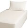 Kovar Single Fitted Bed Sheet Set 90X190Cm With Pillow Cover 50X75Cm White