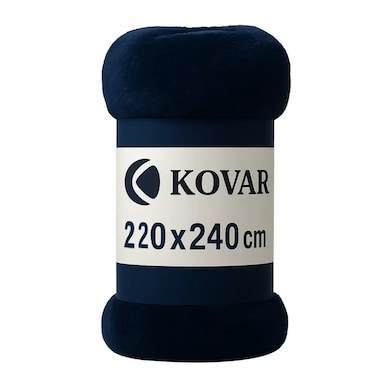 Kovar Comfy Double Size Super Soft Blanket 220X240Cm Dark Blue