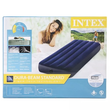 Intex Dura Beam Standard Airbed 30 X 75 X 10Inch- Blue