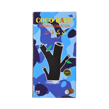 Coco Qaed Premium Charcoal Quick Lighting Coal Blue Pack- 96 Pcs