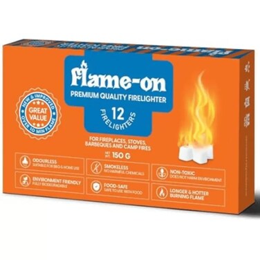 Flame On Smokeless And Odorless Fire Lighter Cubes- 12Pcs