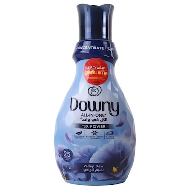 Fabric Softener Concentrate All-In-One, Valley Dew Fragrance With 3X Power- 1Ltr