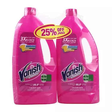 Multi-Use Fabric Stain Remover, Kills 99.9 Percent Germs, Twin Pack - 2X1 Liter